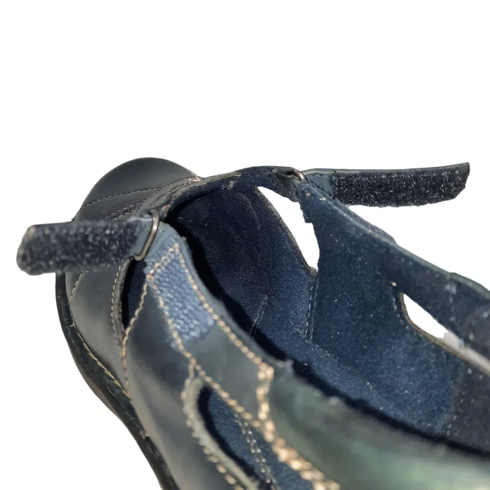 Clarks Bendables Blue Leather Nikki Regatta Shoe SZ 7.5M